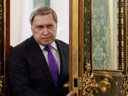 Kremlin aide Yuri Ushakov attends a meeting of Russian President and Belarusian President