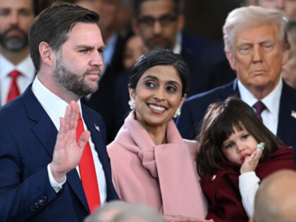 J.D. Vance is sworn in as U.S. vice president as his wife Usha Vance and family and Presid