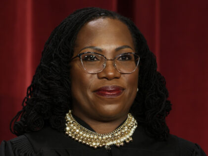 United States Supreme Court Associate Justice Ketanji Brown Jackson poses for an official