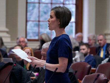 Rep. Laurel Libby, R-Auburn, speaks in opposition to a heating assistance package, Wednesd