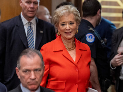 Linda McMahon, President Donald Trump's nominee for Secretary of Education, arrives for a