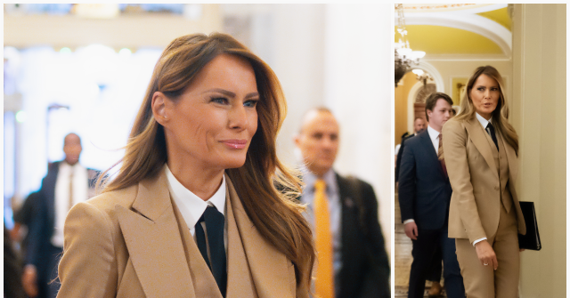 Fashion Notes: Melania Trump Gets Down to Business on Capitol Hill in Ralph Lauren Suit