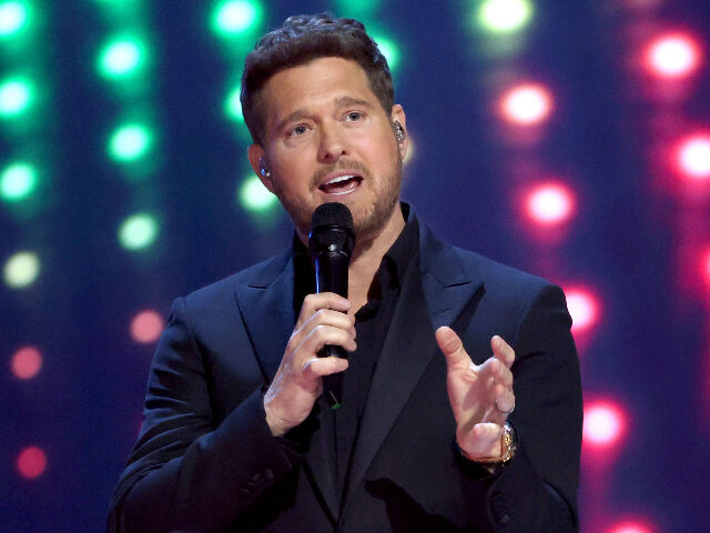 VANCOUVER, BRITISH COLUMBIA - MARCH 30: Michael Bublé speaks onstage during the 2025 JUNO