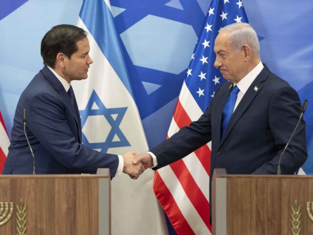 U.S. Secretary of State Marco Rubio, left, and Israeli Prime Minister Benjamin Netanyahu s