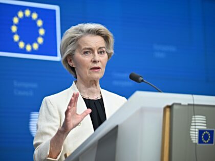 BRUSSELS, BELGIUM - MARCH 06: European Commission President Ursula von der Leyen and Europ