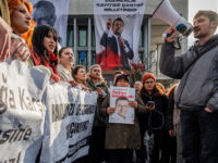 Protestors during a demonstration following the detention of Ekrem Imamoglu, mayor of Ista