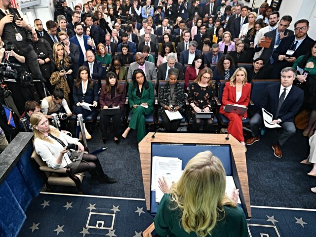 White House Press Secretary Karoline Leavitt speaks during the daily briefing in the Brady