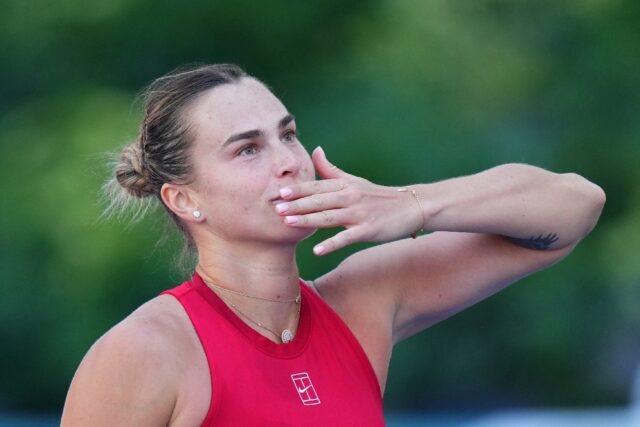 World number one Aryna Sabalenka defeated Viktoriya Tomova of Bulgaria in her opening game