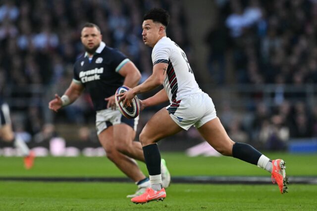 Dropped: England full-back Marcus Smith (R) has been left out of the side to play Italy in