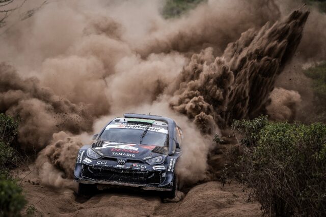 Elfyn Evans holds nearly a two-minute lead after the penultimate day of action at Safari R
