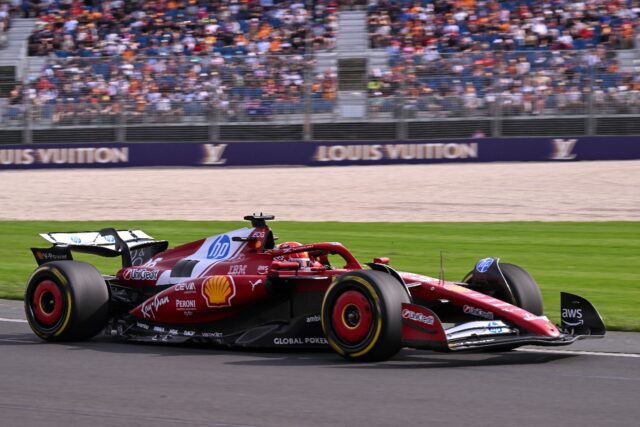 Ferrari's Charles Leclerc topped the times in second practice for the Australian Grand Pri