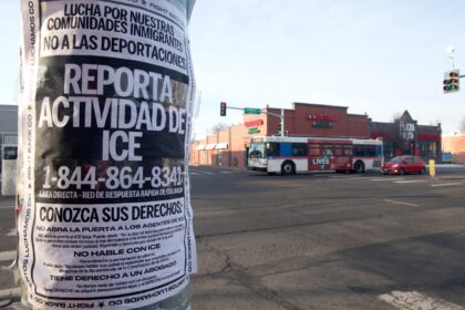 A flyer in support of immigrant rights in Aurora, Colorado. The city was thrust into the p