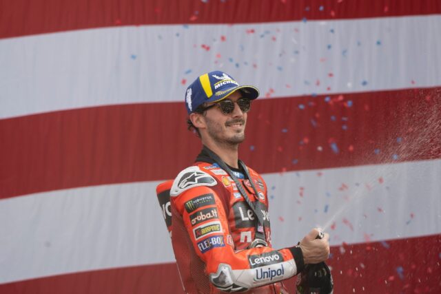 Francesco Bagnaia who won the Grand Prix of the Americas on Sunday