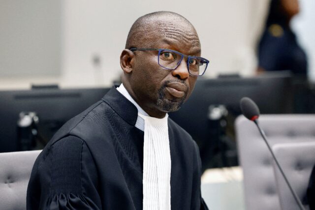 ICC Deputy Prosecutor Mame Mandiaye Niang at the Hague court on August 22, 2023