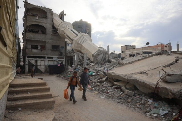 The Israel-Hamas war has damaged most buildings in Gaza and displaced almost the entire po