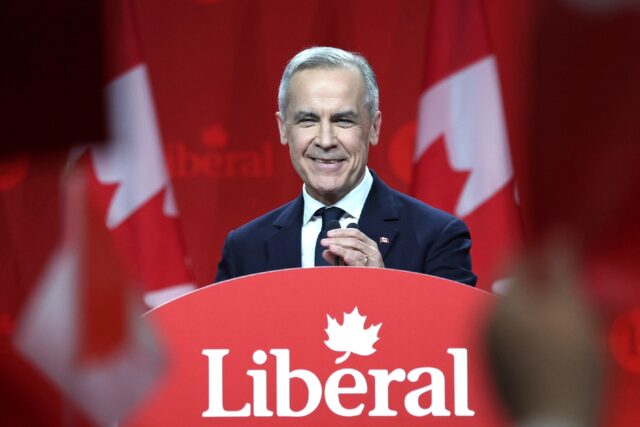 Mark Carney speaks at Canada Liberal Party event in Ottawa, where he was elected to replac