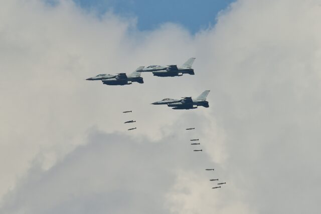 Two South Korean Air Force fighter jets accidentally dropped eight bombs on a village duri