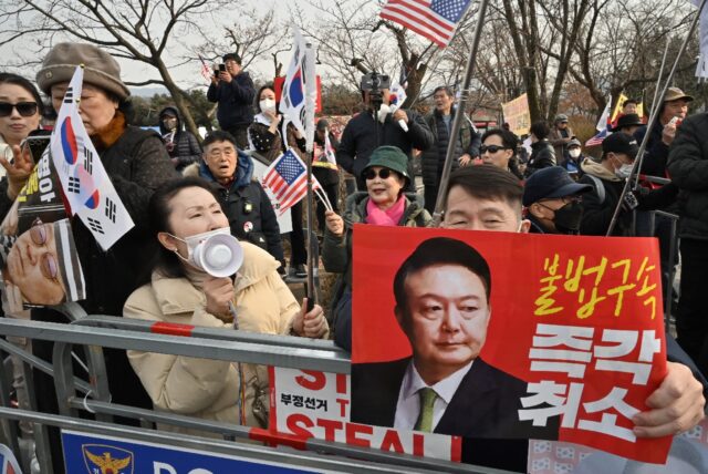 Supporters of arrested and impeached South Korean President Yoon Suk Yeol gathered to show