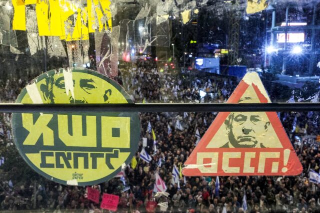 Thousands of demonstrators turned out in Tel Aviv