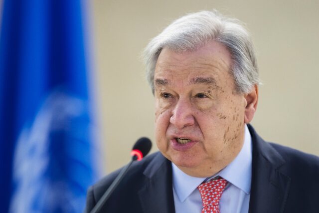 UN Secretary-General Antonio Guterres slammed 'the poison of patriarchy' at a UN meeting o