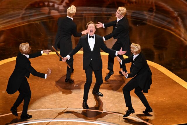 US comedian and host Conan O'Brien's first Oscars stint earned wide praise