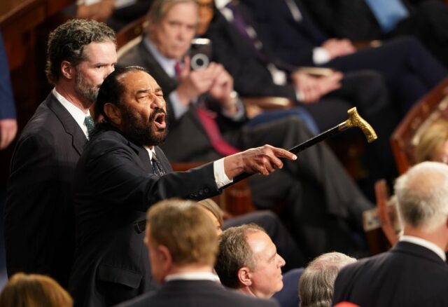 US Representative Al Green disrupted President Donald Trump as he addressed a joint sessio