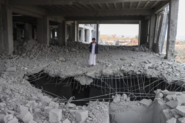 Washington has vowed to use overwhelming force until the Iran-backed Huthis stop firing on
