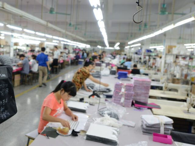 Bags factory in Shenzhen. Former fishing village, Shenzhen became China's first Speci