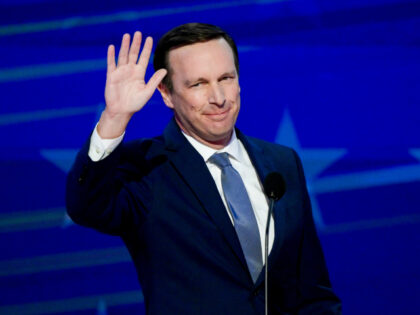 Senator Chris Murphy, a Democrat from Connecticut, during the Democratic National Conventi