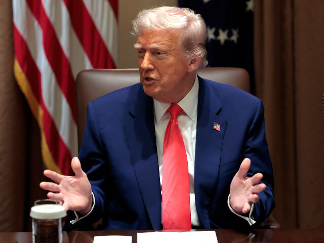 Donald Trump President Donald Trump delivers remarks during a Cabinet meeting at the White House on Apr