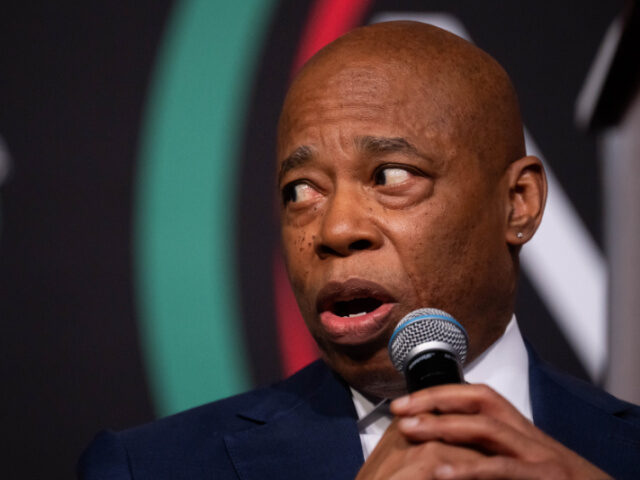 Eric Adams, mayor of New York, speaks at the National Action Network Convention in New Yor