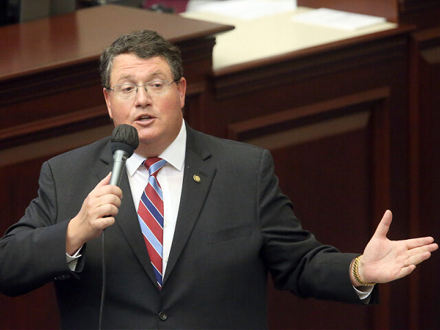 FILE - Rep. Randy Fine, R-South Brevard County, closes on a gambling bill during a special