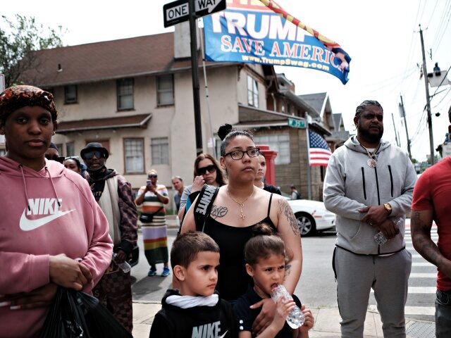 New York City Begins To Use Public School Gyms To House Influx Of Migrants NEW YORK, NEW YORK - MAY 16: Residents, students and parents gather for as protest in fron