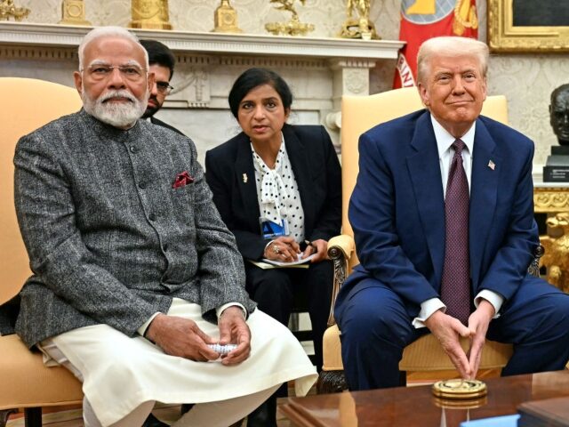 GettyImages-2198733043 US President Donald Trump meets with Indian Prime Minister Narendra Modi in the Oval Offic