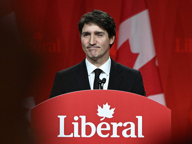 Prime Minister Justin Trudeau speaks on stage at the 2025 Liberal Leadership results cerem