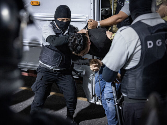GettyImages-2205557576 TECOLUCA, EL SALVADOR - MARCH 16: In this handout photo provided by the Salvadoran governm