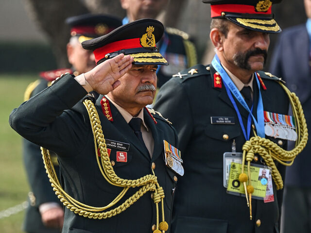GettyImages-2205685309 Chief of the Army Staff General Upendra Dwivedi pays homage to Mahatma Gandhi on his death