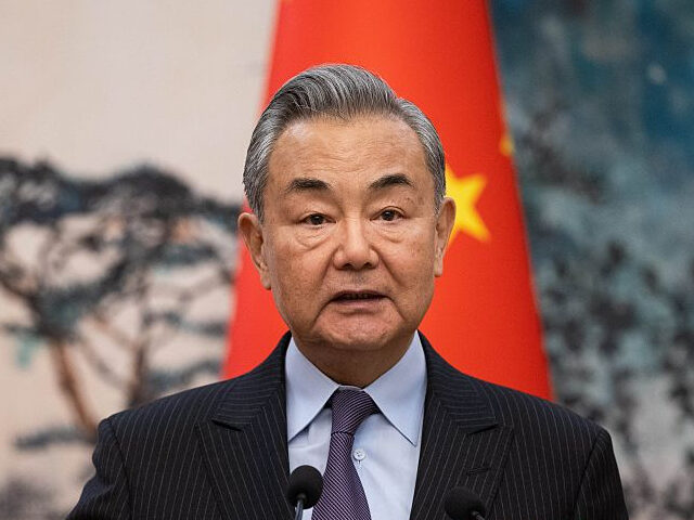 BEIJING, CHINA - MARCH 27: Chinese Foreign Minister Wang Yi speaks during a press conferen