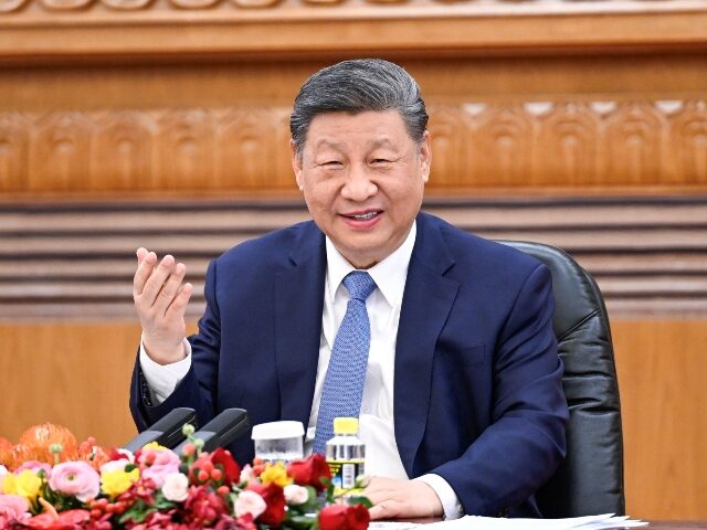 Chinese President Xi Jinping meets with representatives of the international business comm