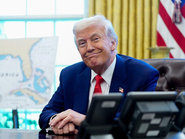 US President Donald Trump during an executive order signing in the Oval Office of the Whit