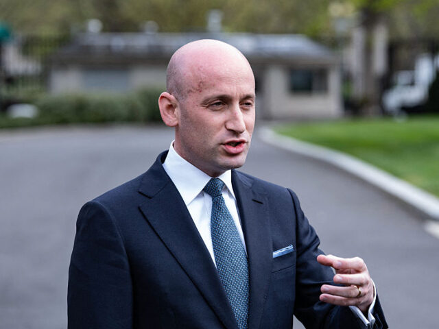 GettyImages-2209788543 United States Homeland Security Advisor Stephen Miller talks to the press after an intervi