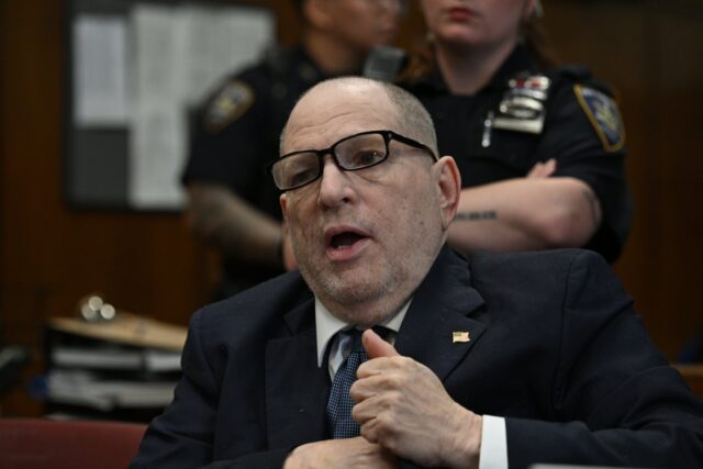 NEW YORK, NEW YORK - APRIL 16: Former film producer Harvey Weinstein appears in court as j