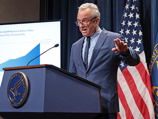 U.S. Secretary of Health and Human Services Robert F. Kennedy Jr. speaks during a news con