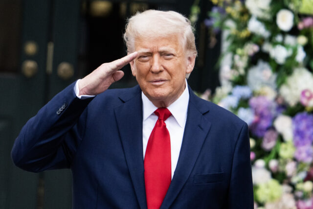 Easter Egg Roll 2025 UNITED STATES - APRIL 21: President Donald Trump attends the White House Easter Egg Roll o