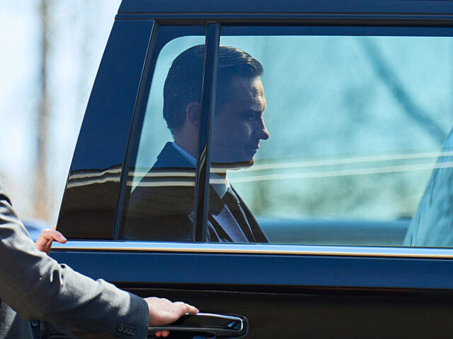 GettyImages-2211872902___ Conservative leader Pierre Poilievre waits for his wife Anaida to exit the vehicle as they