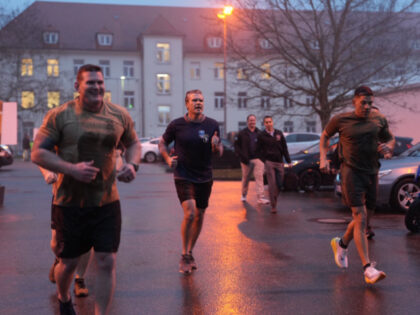 Hegseth Does PT with Troops