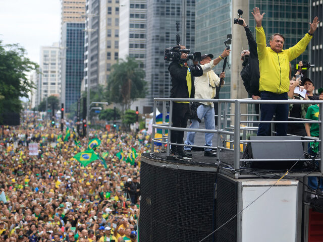 Jair Bolsonaro Brazil's former President Jair Bolsonaro waves to supporters during a rally at Paulis