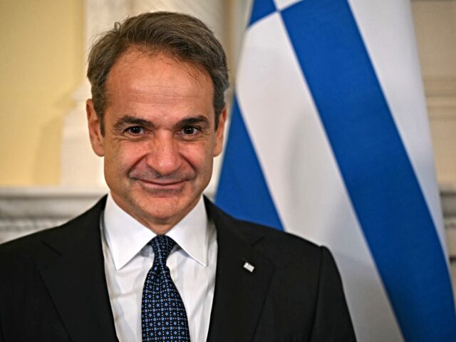 Kyriakos Mitsotakis LONDON, ENGLAND - DECEMBER 3: Greece's Prime Minister Kyriakos Mitsotakis reacts as he pos