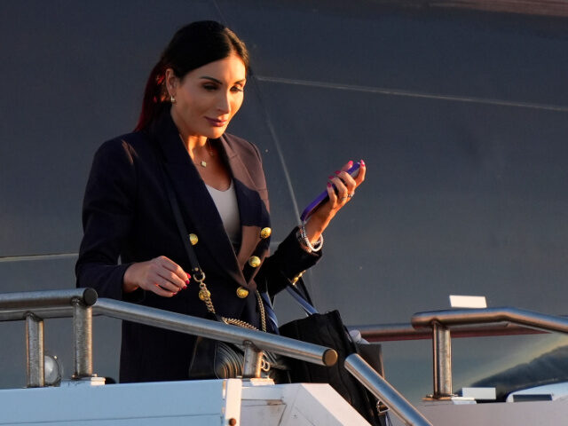 Laura Loomer Trump Plane Laura Loomer arrives with Republican presidential nominee former President Donald Trump at