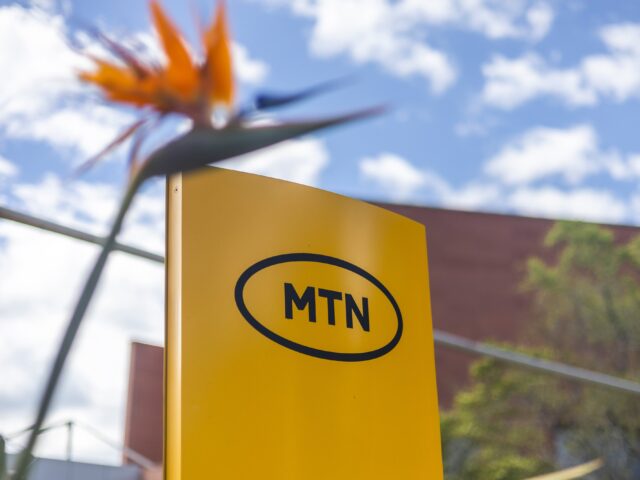 A logo at the MTN Group Ltd. headquarters in Johannesburg, South Africa, on Thursday, Matc